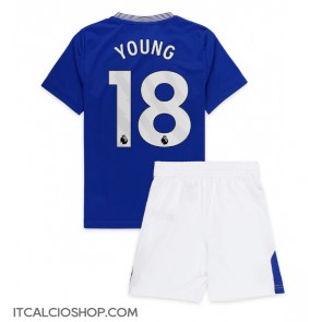 Everton Ashley Young #18 Prima Maglia Bambino 2024-25 Manica Corta (+ Pantaloni corti)